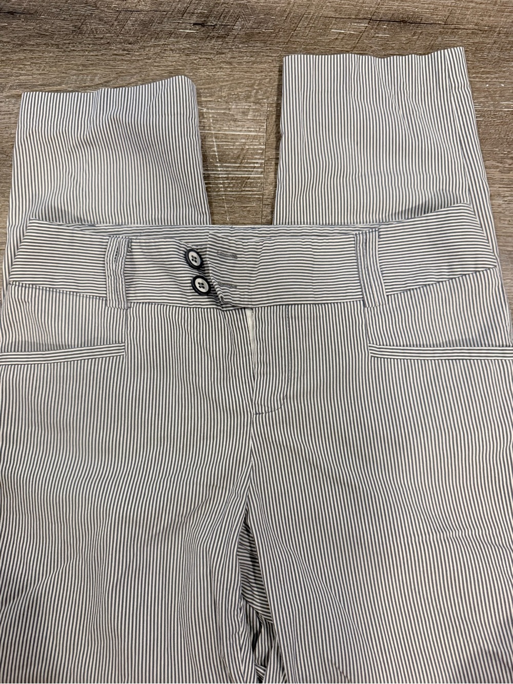 Striped Women’s  Dress Pants - blue/gray & White